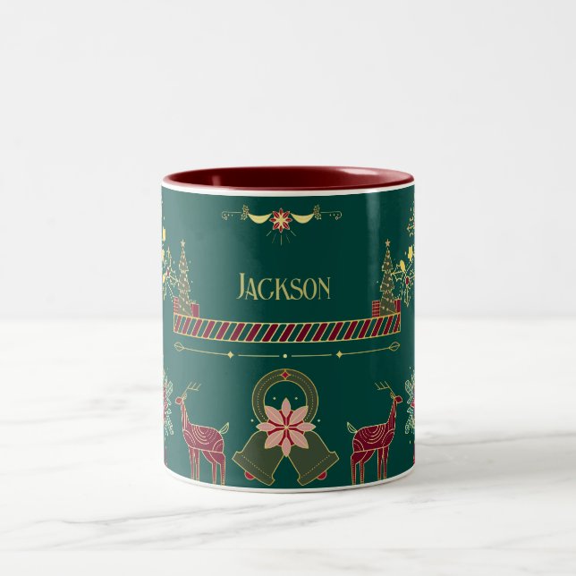 Gold Nutcracker Festive Personalised Christmas Mug (Center)