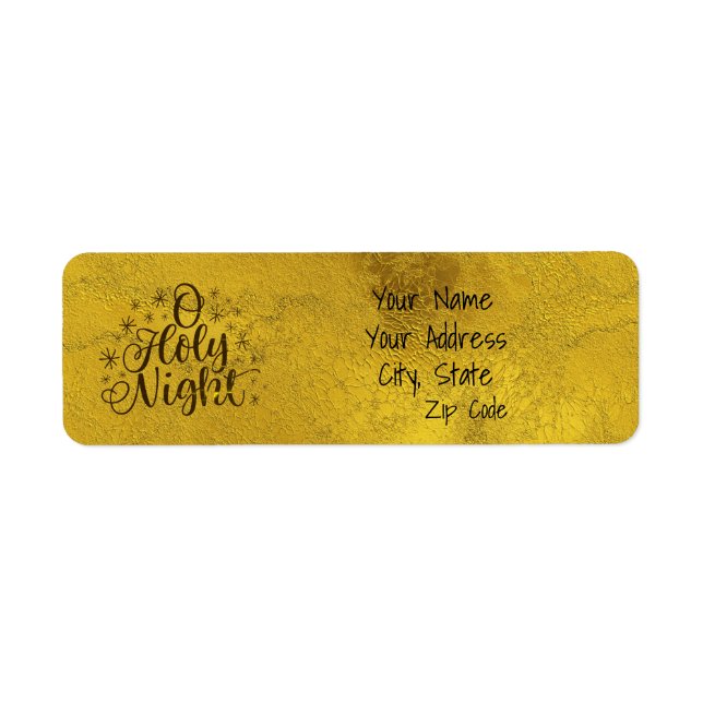 Gold O Holy Night Christmas (Front)