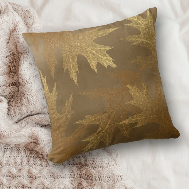 Gold Oak Leaf Cushion (Creator Uploaded)