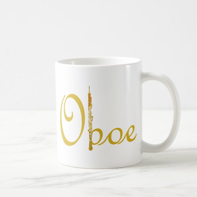 Gold Oboe Coffee Mug (Right)