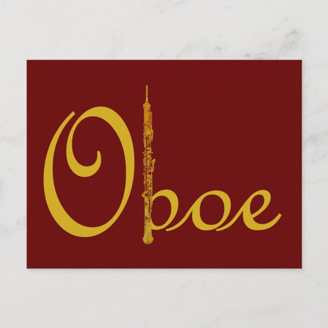 Gold Oboe Postcard (Front)