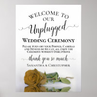 Gold Ochre Rose Chic Unplugged Wedding Ceremony