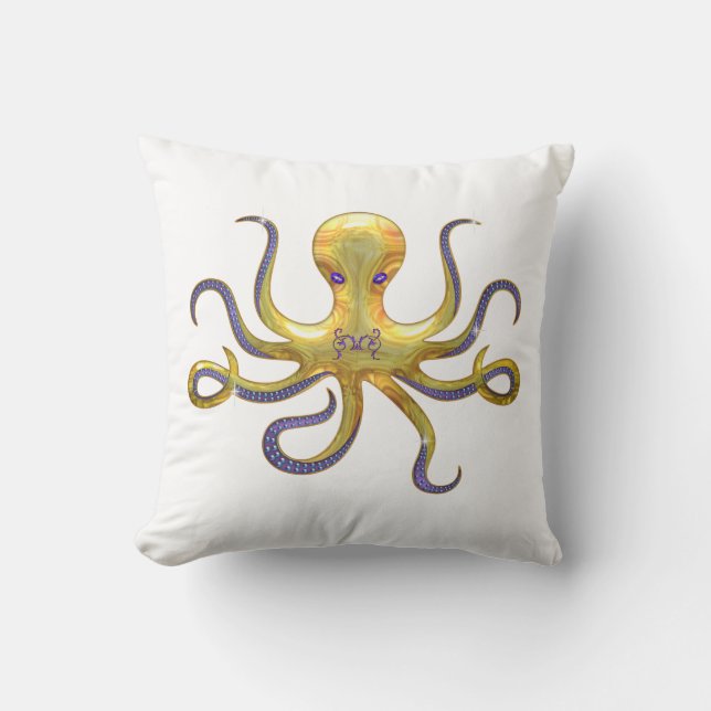 Gold Octopus Pillow (Front)