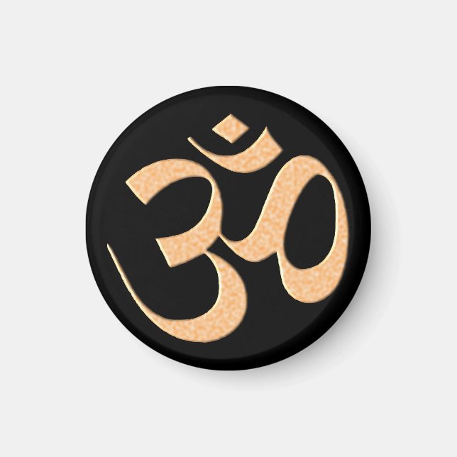 Gold Om  Magnet (Front)