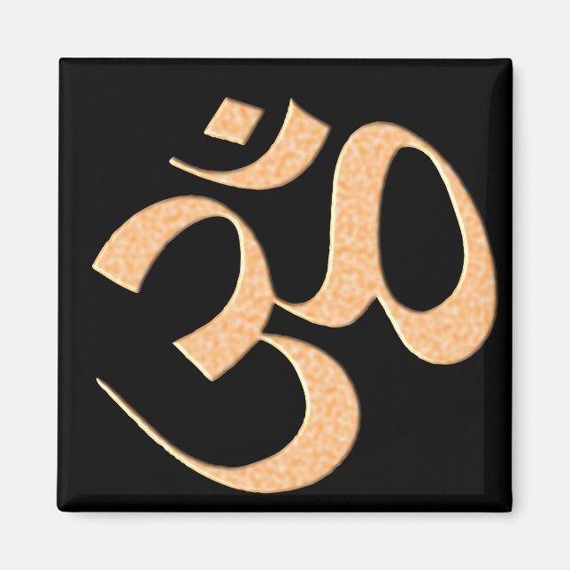 Gold Om  Magnet (Front)