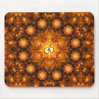 Gold Om Sacred G Mandala Mouse Pad