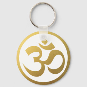 Gold OM Symbol Keychain