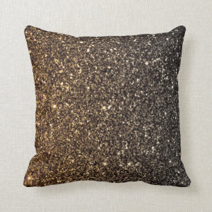 Gold Ombre Faux Glitter Cushion