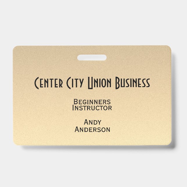 Gold Ombre ID Badge (Front)