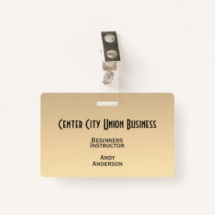 Gold Ombre ID Badge