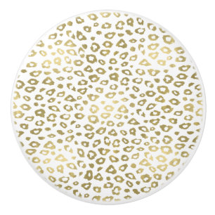 Gold Ombre Leopard Print Ceramic Knob