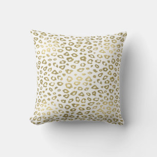 Gold Ombre Leopard Print Cushion