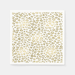 Gold Ombre Leopard Print Napkin