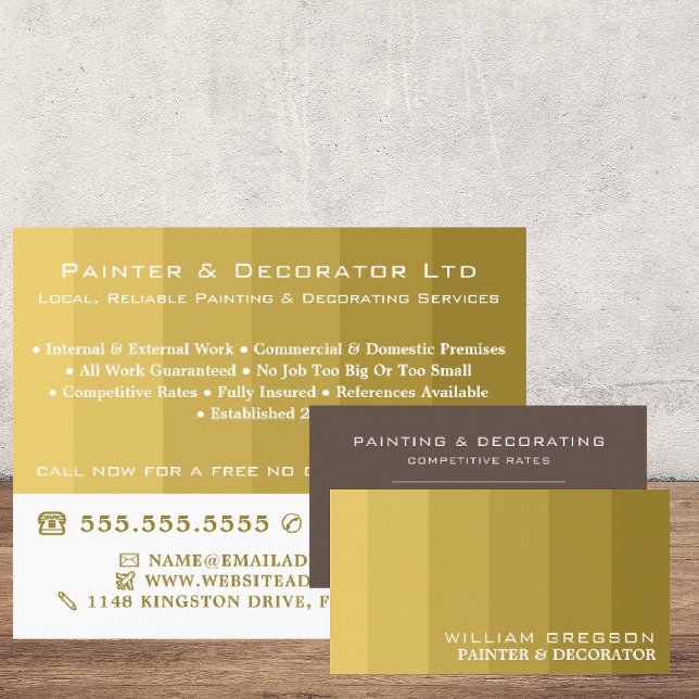 Gold Ombre Stripes, Painter & Decorator Flyer (Creator Uploaded)