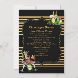 Gold on Black, art-deco  Brunch Announcements