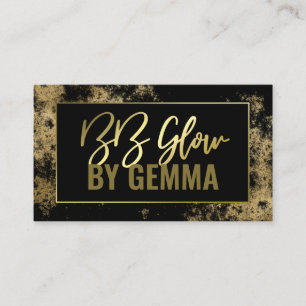 Gold On black BB Glow Treatment Business Card