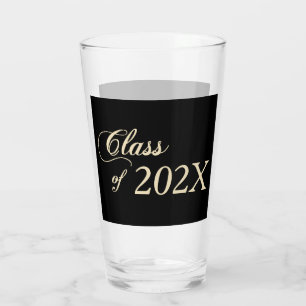 Gold on Black Class of 2022 Glass