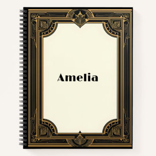 Gold on Black Classic Notebook