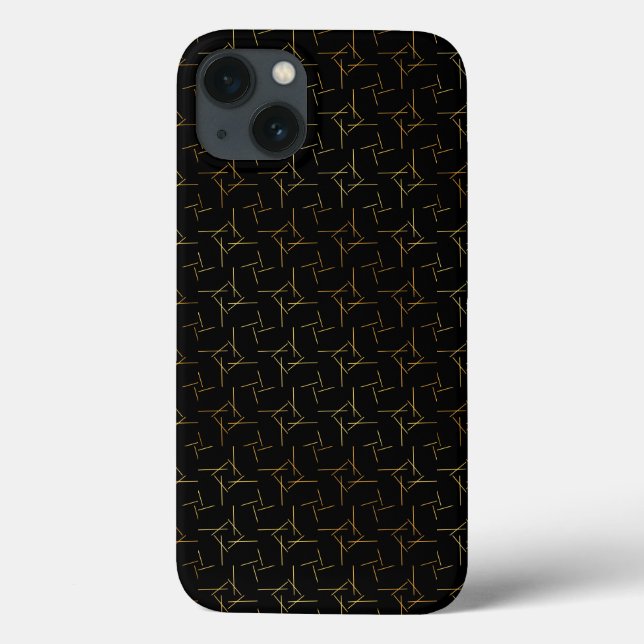 Gold On Black | Modern Design Case-Mate iPhone Case (Back)