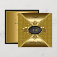 Gold On Gold Black 50th Birthday Party 3