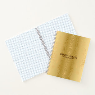 Gold On Gold Paisley Background Notebook