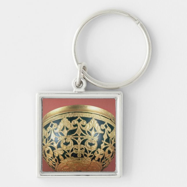 Gold openwork for a varnished bowl key ring (Front)