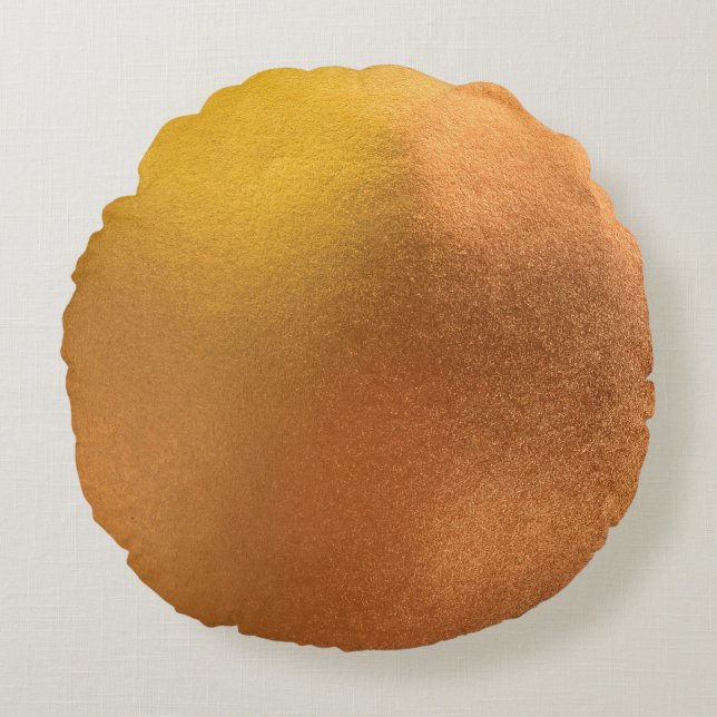 Gold or foil colour texture background abstract, a round cushion (Front)