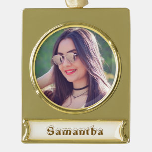 Gold Or Silver Personalised Photo Ornament