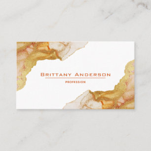 Gold Orange Amber Professional Business Card