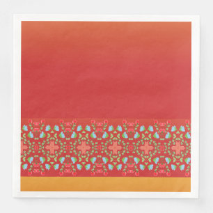 Gold Orange And Red Napkin