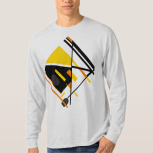 Gold Orange Black Abstract Art Diamond Design  T-Shirt