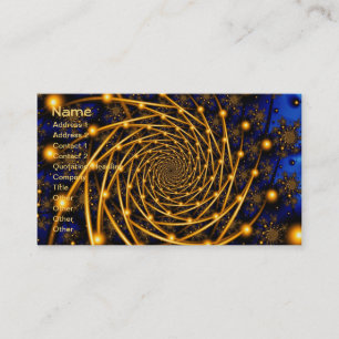 Gold Orbit Fractal Art Business Card