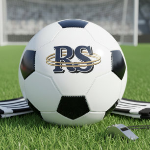 Gold Orbit Monogram Initials Any Colour ID1331 Football