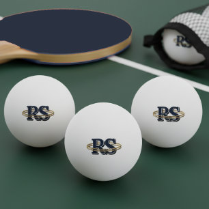 Gold Orbit Monogram Initials Any Colour ID1331 Ping Pong Ball