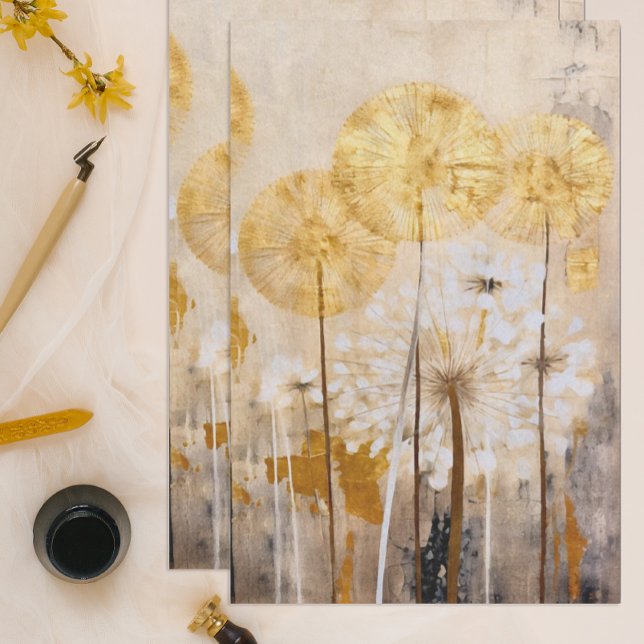 Gold Oriental Floral Modern Tissue Paper (Creator Uploaded)