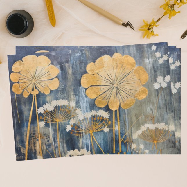 Gold Oriental Floral Tissue Paper (Creator Uploaded)