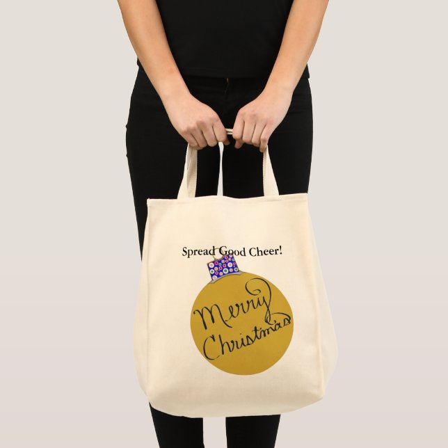 Gold Ornament Ball Cheer   Tote Bag (Front (Product))