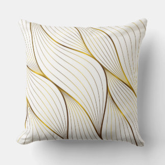 Gold ornament leaf   cushion