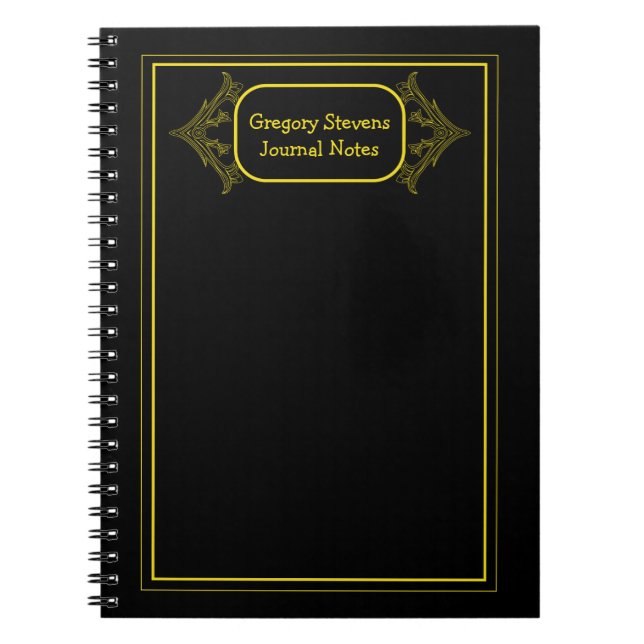 Gold Ornamental Framed  Notebook (Front)