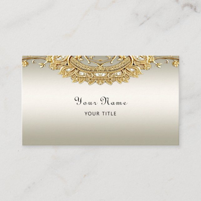 Gold Ornate Business Card (Front)