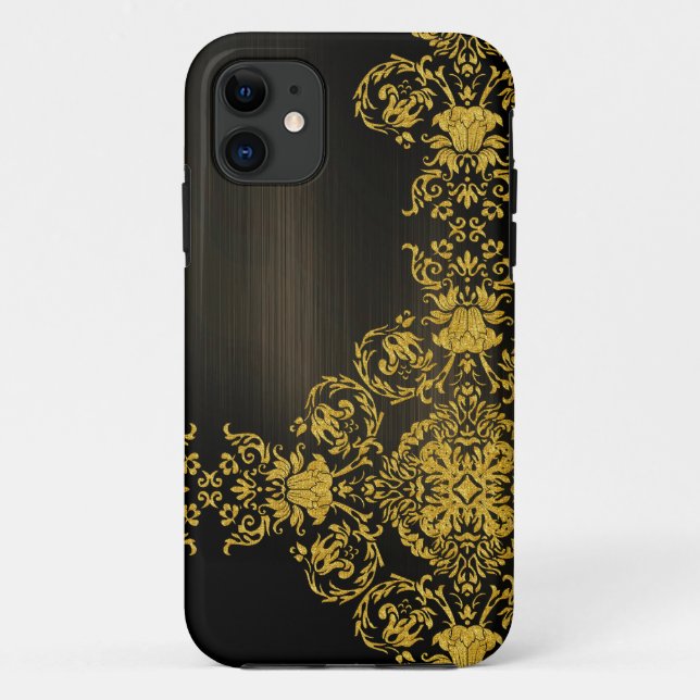 Gold Ornate Damask Case-Mate iPhone Case (Back)