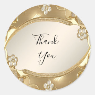 Gold Ornate Floral Sticker