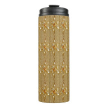 Gold Ornate Floral Thermal Tumbler