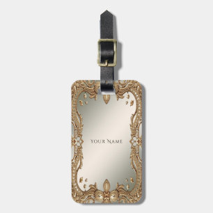 Gold Ornate Frame Luggage Tag