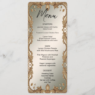 Gold Ornate Frame Menu