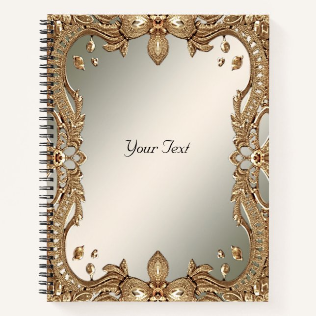 Gold Ornate Frame Notebook (Front)
