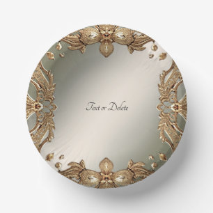 Gold Ornate Paper Bowls Paper Plate