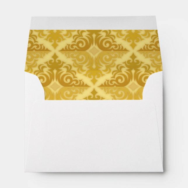 Gold Ornate Pattern Envelope (Back (Bottom))