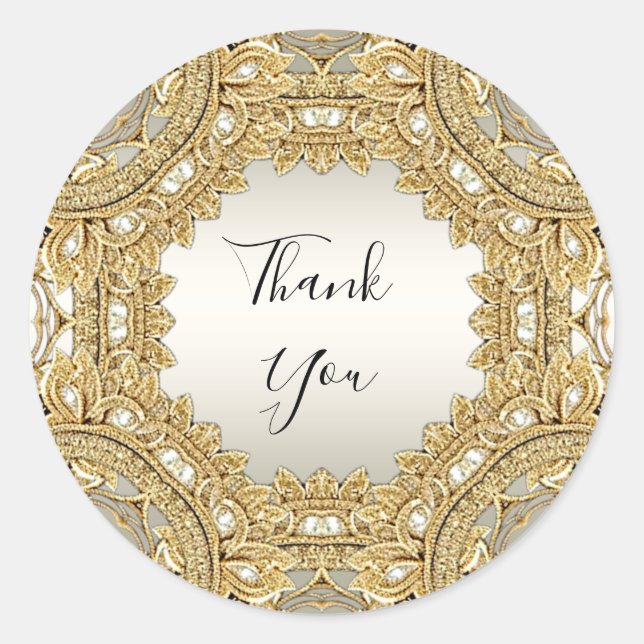 Gold Ornate Sticker (Front)
