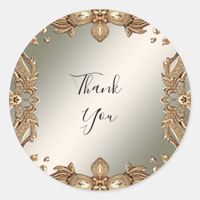 Gold Ornate Sticker (Front)